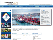 Tablet Screenshot of comunidadandina.org